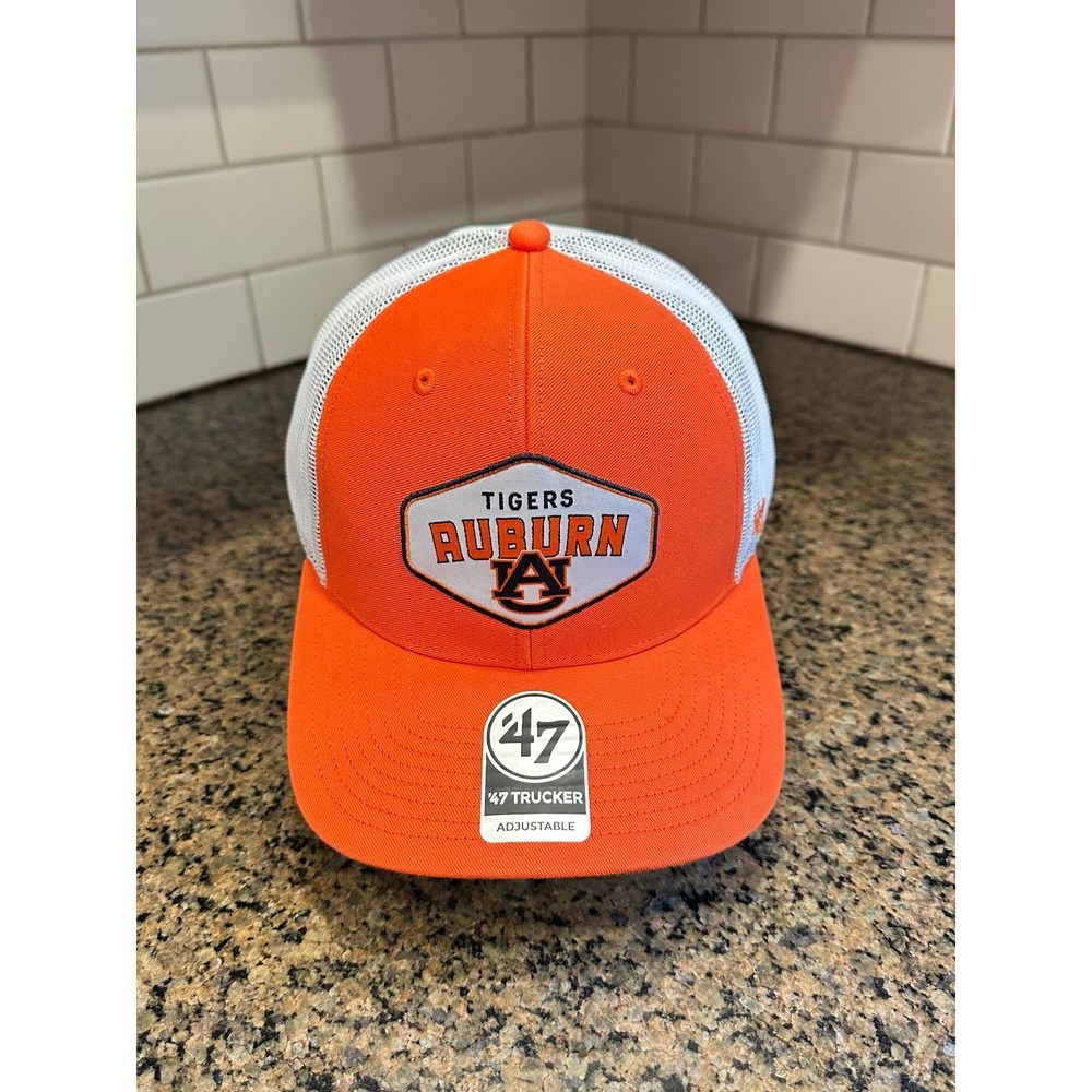 Auburn Tigers '47 Brand Ace Out Trucker Hat Adjustable Orange White